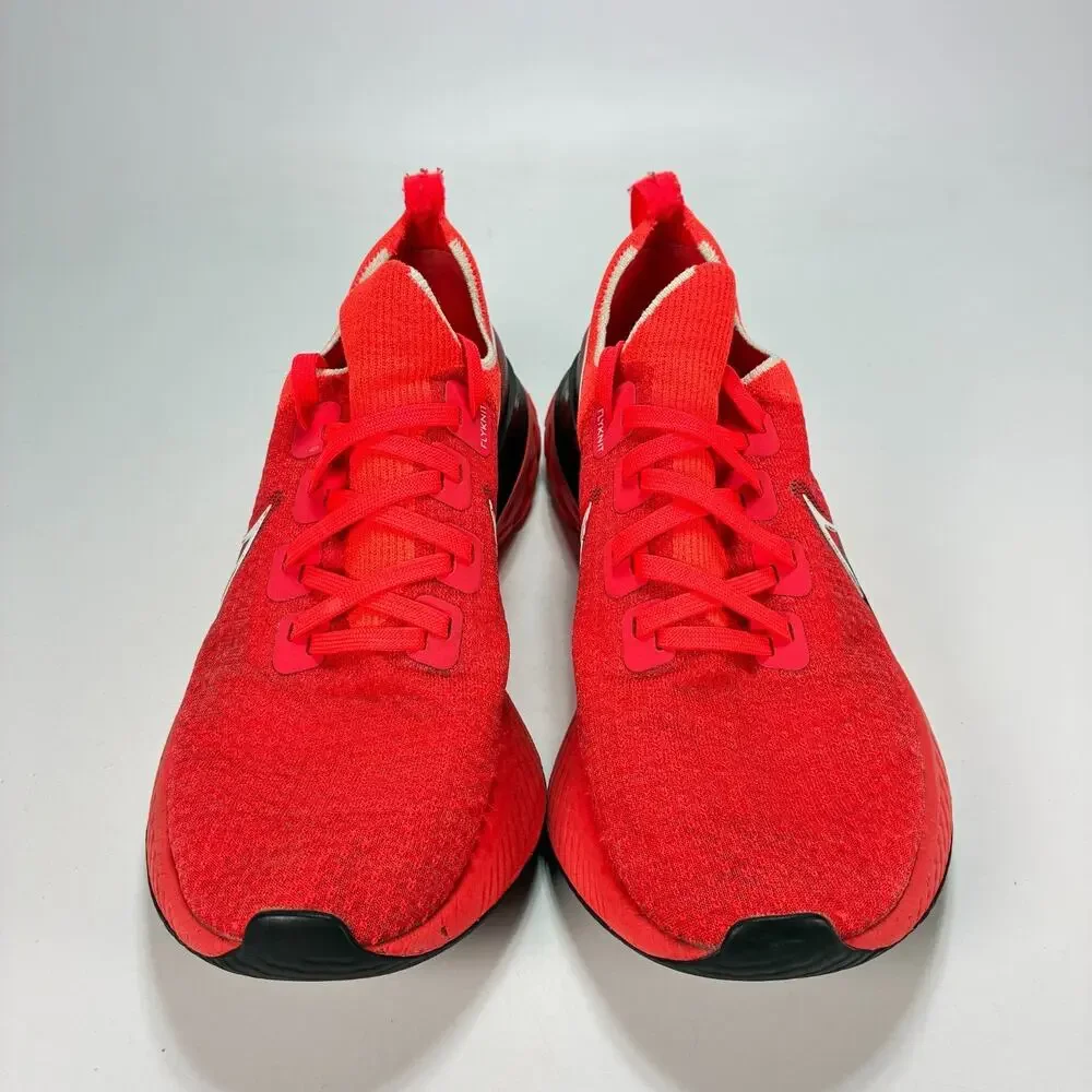 Nike React Infinity Run Flyknit Bright Crimson Shoes CD4371-600 Men's Size 10.5